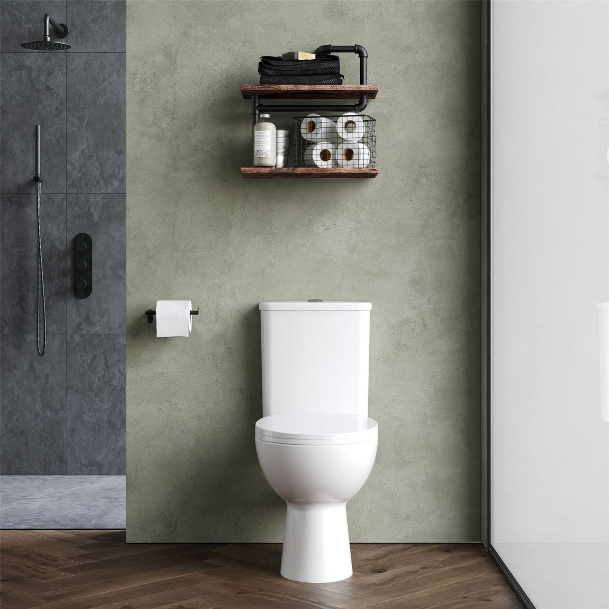 Aquarius Bathrooms Close Coupled Toilet Aquarius Origin Rimless Close Coupled Open Back Toilet with Soft Close Seat