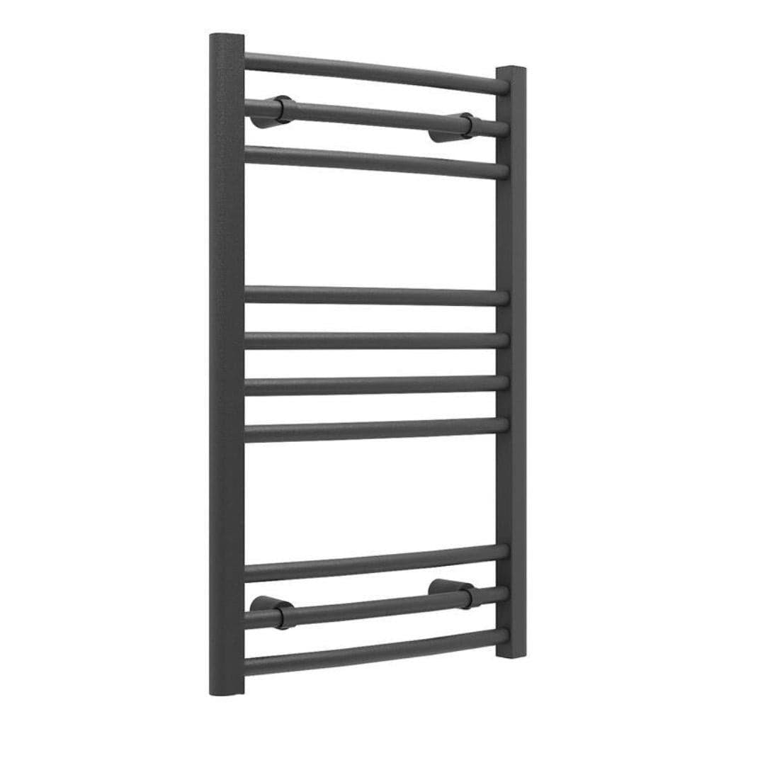 Aquarius Bathrooms Ladder Rail 800 x 500mm Aquarius Graph High Heat Output Curved Ladder Rail in Anthracite