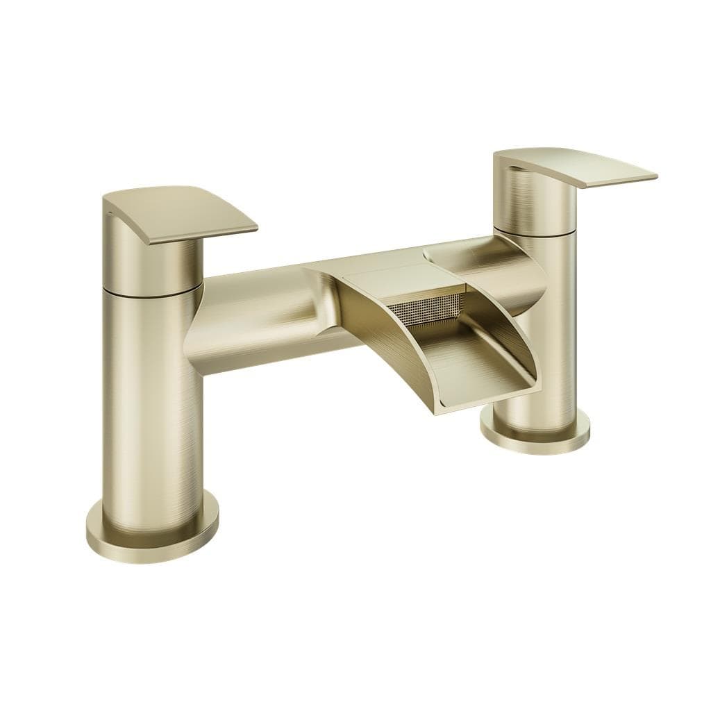 Aquarius Bathrooms Bath Mixer Brushed Brass Aquarius Niagara Waterfall Bath Filler Mixer Tap