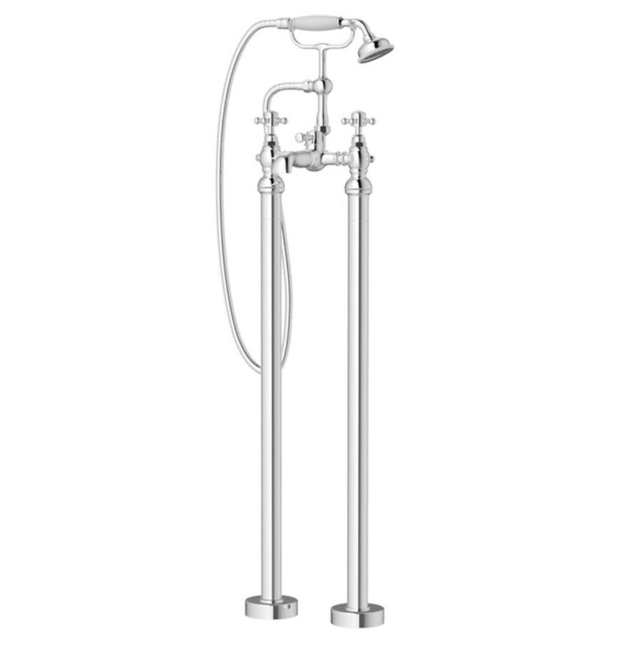 Aquarius Chic Floor Standing Bath Shower Mixer Tap with Shower Kit