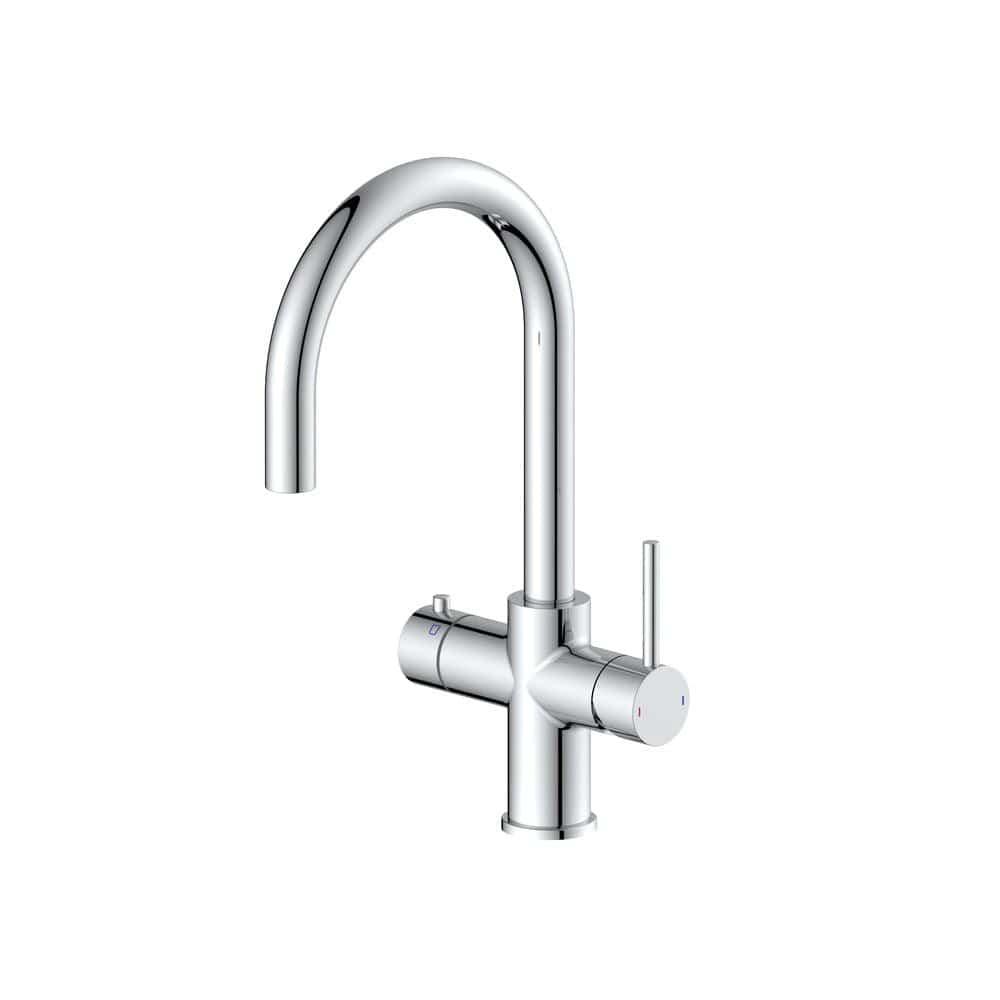 Aquarius Bathrooms Instant Hot Water Tap Aquarius TrueCook 4-in-1 Instant Hot Water Kitchen Tap with Swan Spout