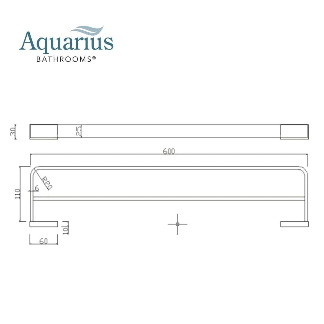 Aquarius Bathrooms Towel Rails & Rings Aquarius FT Double Towel Bar