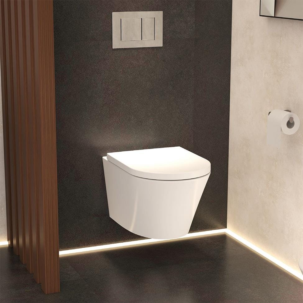 Aquarius Bathrooms Wall Hung Toilet Aquarius KF-Series Rimless Wall Hung Pan and Soft Close Seat