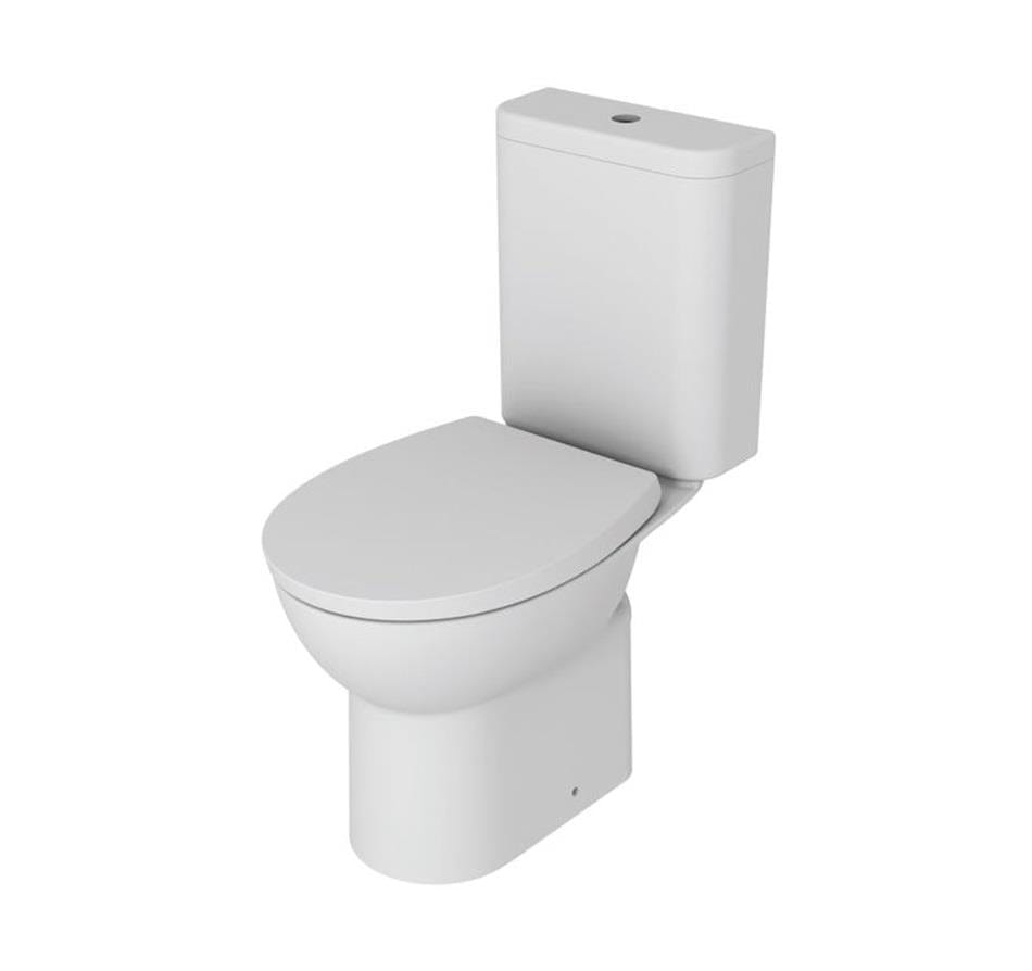 Aquarius Bathrooms Close Coupled Toilet Aquarius QualEco Rimless Close Coupled Toilet with Soft Close Seat