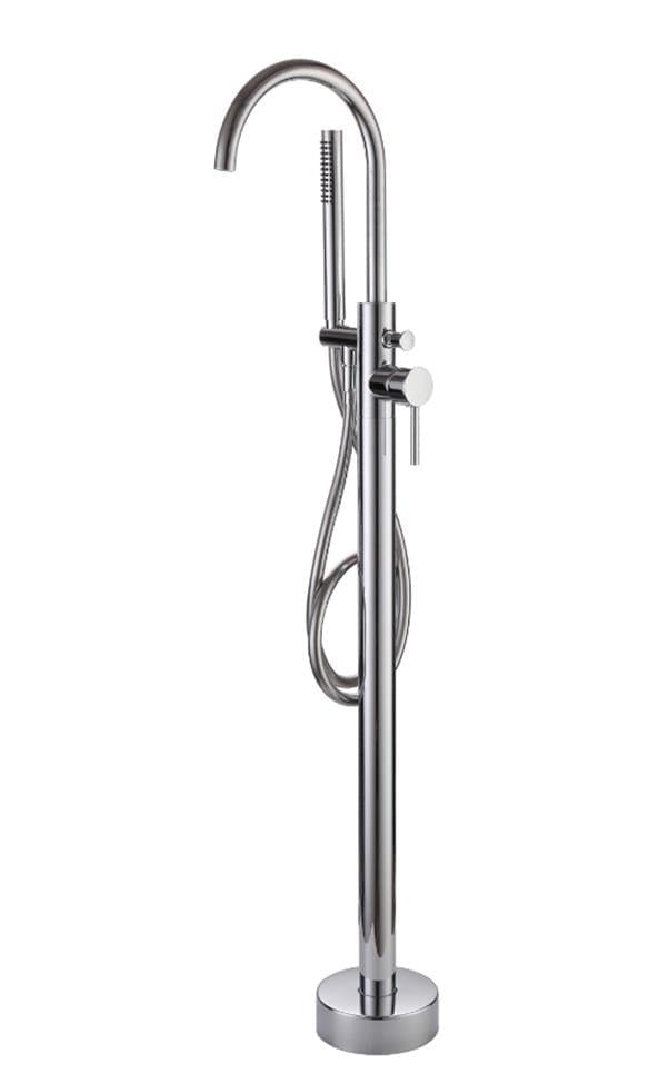 Aquarius Bathrooms Freestanding Bath Filler Aquarius RF-Series Floor Standing Bath Shower Mixer with Shower Kit