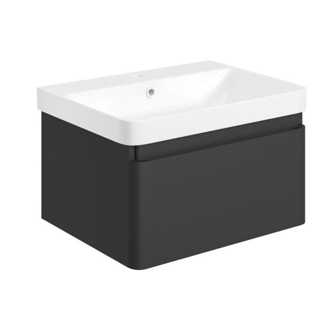 Aquarius Sophie 605mm Wall Hung Vanity Unit, Tall Boy Storage Unit, Tap and Fittings Bundle
