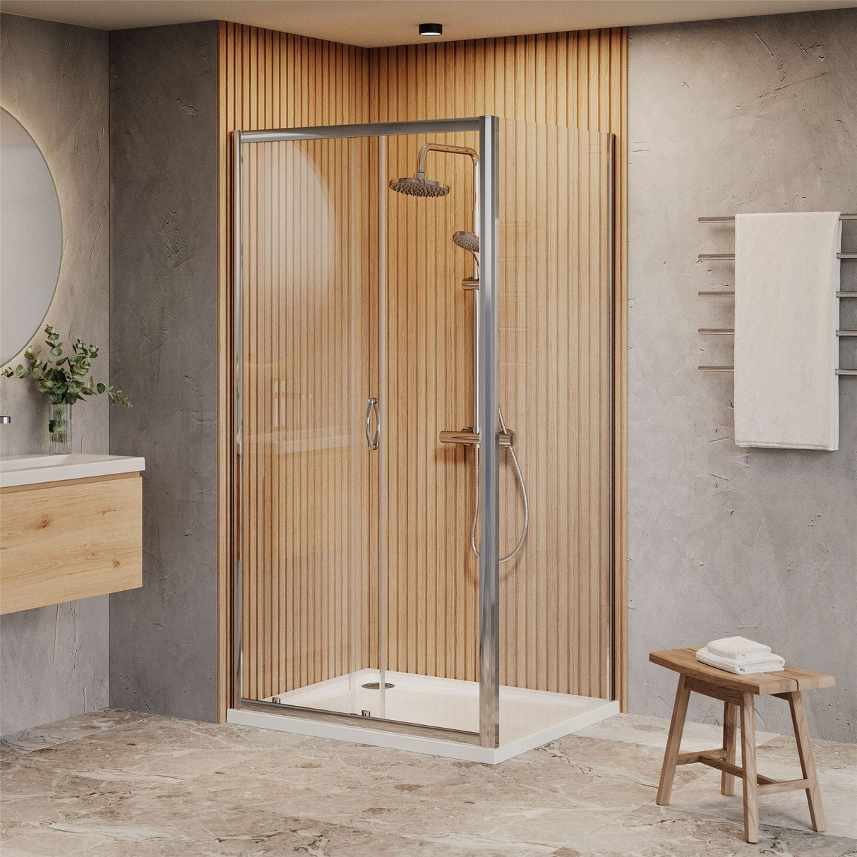Aquarius Urbano 6mm Sliding Shower Door 1850mm