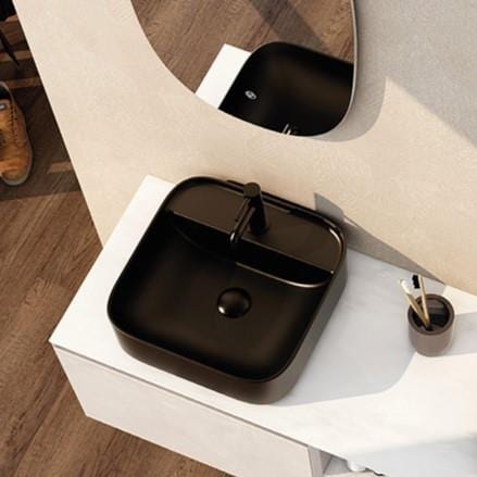 Aquarius Bathrooms Countertop Basin Aquarius JF-Series 420MM Countertop Basin 1TH Black