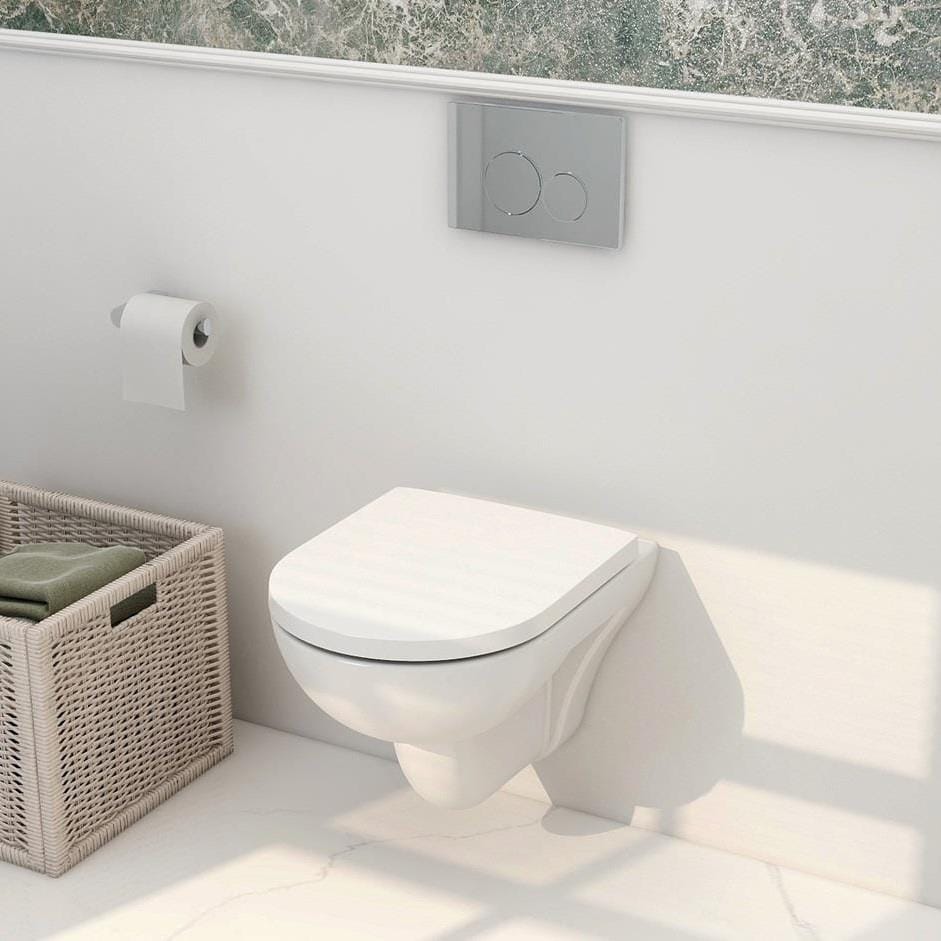 Aquarius Bathrooms Wall Hung Toilet Aquarius Ricardo Rimless Wall Hung Toilet with Soft Close Seat