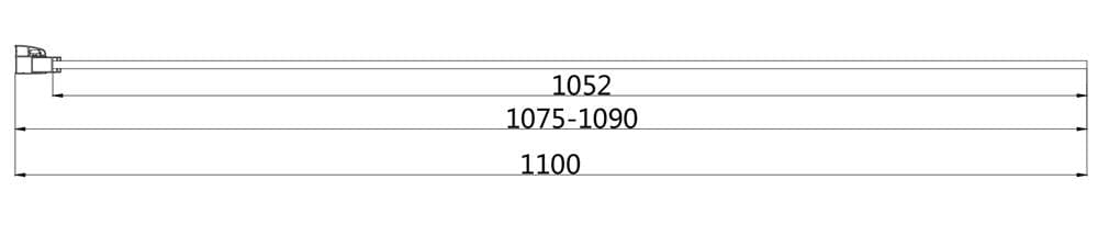 Aquarius Bathrooms Wetroom Panel Kit Aquarius LevAqua 2000 Brushed Brass Walk-In 8mm Fluted Glass Panel