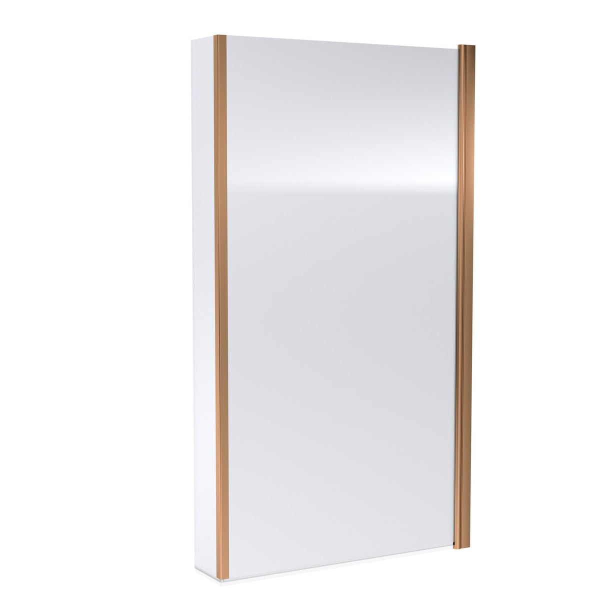 Aquarius Bathrooms Bath Screen Brushed Bronze Aquarius LevAqua L-Shaped 6mm Hinged Bath Screen with Fixed Return