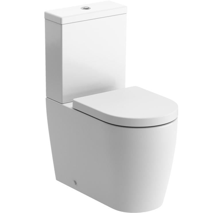 Aquarius Emma Rimless Close Coupled Fully Shrouded Comfort Height Toilet with Soft Close Seat