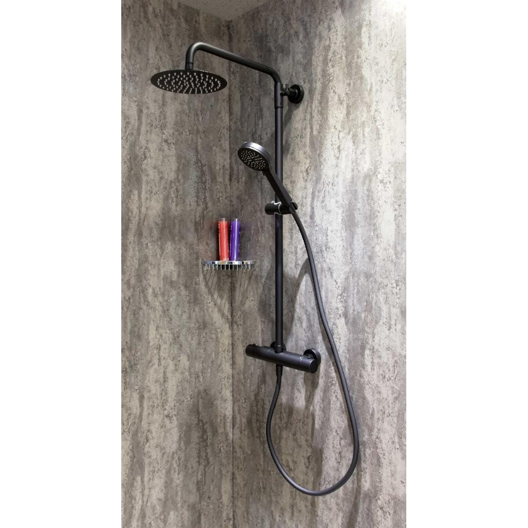Aquarius Bathrooms Exposed Shower Set Aquarius RainLux Cool Touch Adjustable Round Exposed Shower Valve and Kit