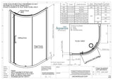 Aquarius Pluvia 8mm Quadrant Single Sliding Shower Door