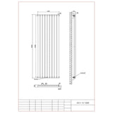 Aquarius Bathrooms Column Radiator Aquarius Athens Single Vertical Column Radiator in Anthracite