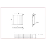 Aquarius Bathrooms Column Radiator Aquarius Athens Single Horizontal Column Radiator in White