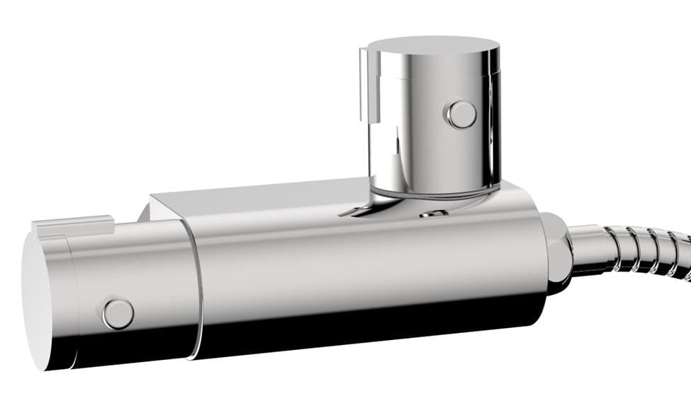 Aquarius Bathrooms Bar Valve Aquarius RainLux Mini Cloakroom Caravan Thermostatic Shower Valve Chrome AQRL34CR