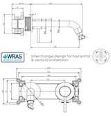 Aquarius RF-Series EZ-BOX Wall Mounted Basin Mixer Tap
