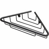 Aquarius Bathrooms Basket Matt Black Aquarius Corner Shower Basket