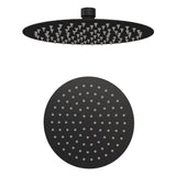 Aquarius Bathrooms Fixed Shower Head Matt Black Aquarius Modern Round Over Head Shower Head