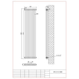 Aquarius Bathrooms Column Radiator Aquarius Foundry Vertical 2 Column Radiator in White