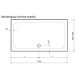 Aquarius Bathrooms Rectangle Shower Tray Aquarius Pluvia 45mm Stone Resin Rectangular Shower Tray
