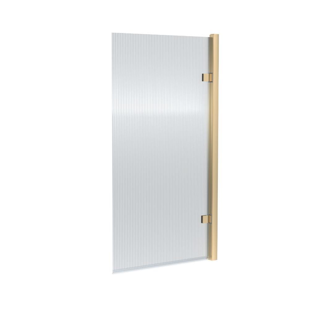 Aquarius Bathrooms Bath Screen Aquarius Urbano Fluted Hinged Bath Screen