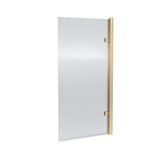 Aquarius Bathrooms Bath Screen Aquarius Urbano Fluted Hinged Bath Screen