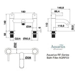 Aquarius RF-Series Bath Filler Mixer Tap