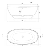Aquarius Bathrooms Freestanding Bath Aquarius Maggiore Freestanding Stone Bath in Gloss White 1670mm