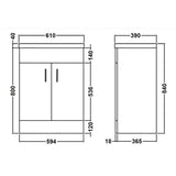 Aquarius Floor Standing Vanity Unit Aquarius Adelaide Floor Standing Vanity Unit with 1 Tap Hole Ceramic Basin