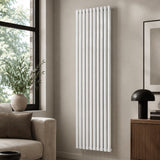 Aquarius Bathrooms Column Radiator 1800 x600mm Aquarius Athens Single Vertical Column Radiator in White