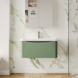 Aquarius Bathrooms Wall Mounted Vanity Unit Green Aquarius Seren 800mm Wall Mounted One Drawer Vanity Unit with Basin