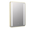 Aquarius Bathrooms Illuminated Mirror Aquarius Reflect 500 x 700mm Rounded LED Mirror with Brushed Brass Trim AQRF0130