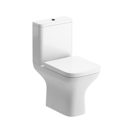 Aquarius Sequoia Close Coupled Short Projection Open Back Rimless Toilet with Wrapover Soft Close Seat