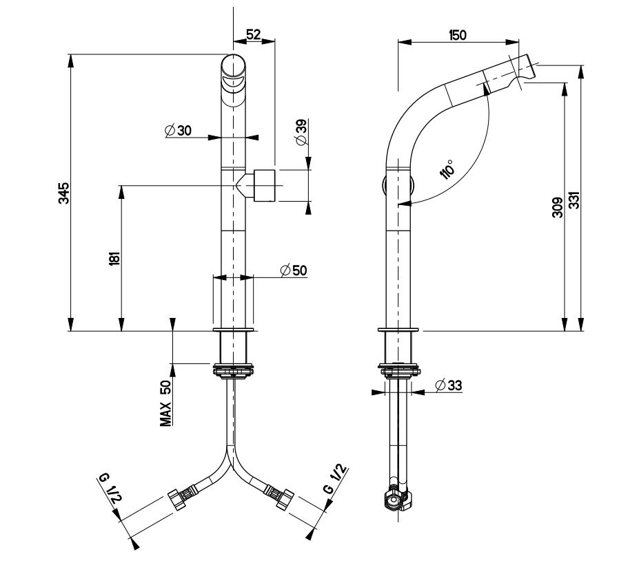 Aquarius Bathrooms Tall Basin Tap Aquarius  Ixora Tall Mono Basin Mixer Tap in 316 Stainless Steel