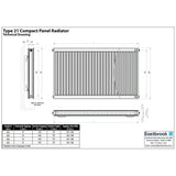 Aquarius Bathrooms Bathroom Heating Aquarius Type 21 Compact Panel Radiator In Gloss White