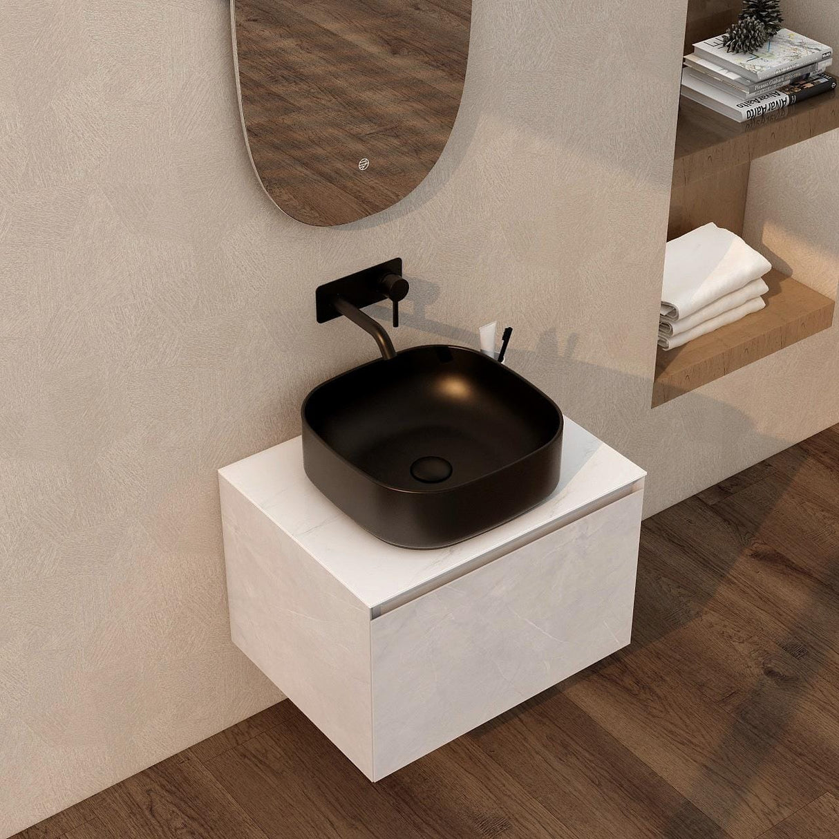Aquarius Bathrooms Countertop Basin Aquarius JF-Series 400MM Countertop Basin Black