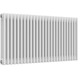 Aquarius Bathrooms Column Radiator 600mm x 1190mm Aquarius Foundry Horizontal 3 Column Radiator in White