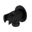 Aquarius Bathrooms Round Elbow Aquarius Modern Round Wall Elbow & Shower Handset Holder Matt Black AQ601018