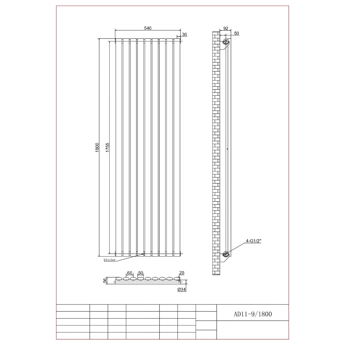 Aquarius Bathrooms Column Radiator Aquarius Athens Single Vertical Column Radiator in Anthracite