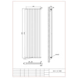 Aquarius Bathrooms Column Radiator Aquarius Athens Single Vertical Column Radiator in Anthracite