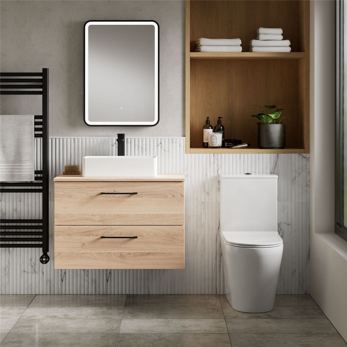 Aquarius Bathrooms Close Coupled Toilet Aquarius Metric Rimless Open Back Close Coupled Toilet with Soft Close Seat