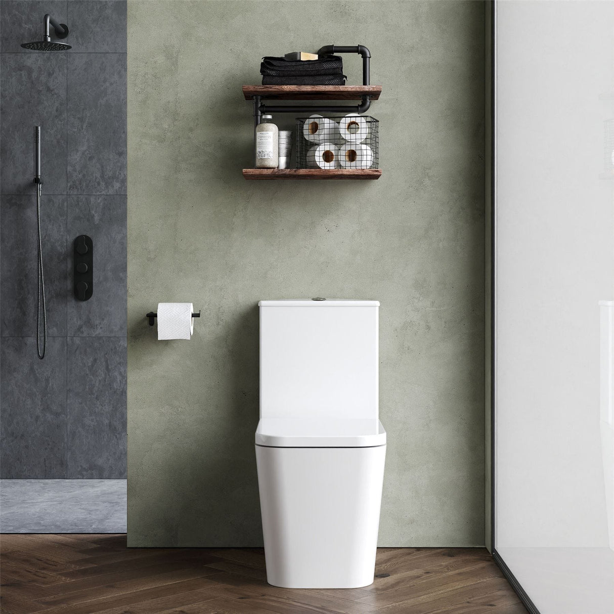 Aquarius Bathrooms Close Coupled Toilet Aquarius Aspect Rimless Short Projection Close Coupled Square Toilet with Soft Close Seat