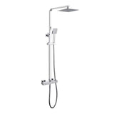 Aquarius Bathrooms Bar Shower Kit Chrome Aquarius RainLux Eco Square Adjustable Exposed Bar Shower System