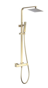 Aquarius Bathrooms Exposed Shower Set Aquarius RainLux Cool Touch Adjustable Square Exposed Shower Valve and Kit