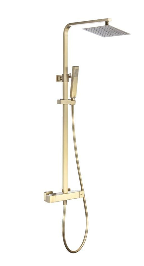 Aquarius Bathrooms Exposed Shower Set Aquarius RainLux Cool Touch Adjustable Square Exposed Shower Valve and Kit