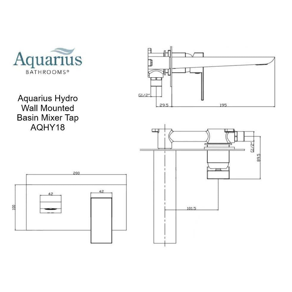 Aquarius Hydro Wall Mounted Basin Mixer Tap