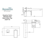 Aquarius Hydro Wall Mounted Basin Mixer Tap