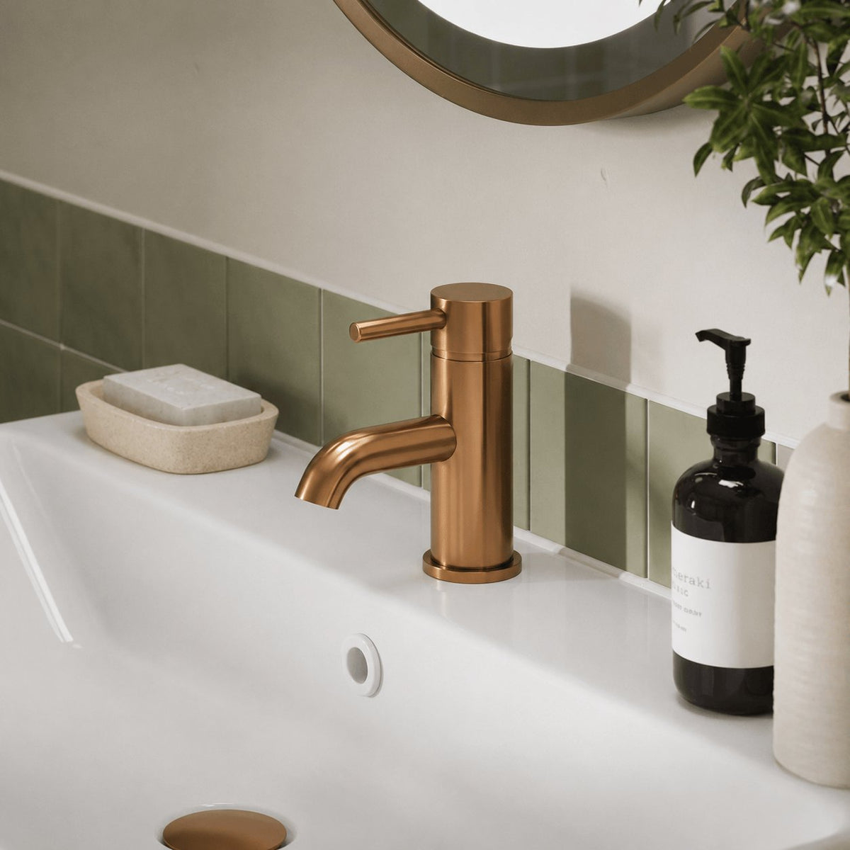 Aquarius Bathrooms Mono Basin Tap Brushed Bronze Aquarius Zanelli Mono Basin Mixer Tap with Waste